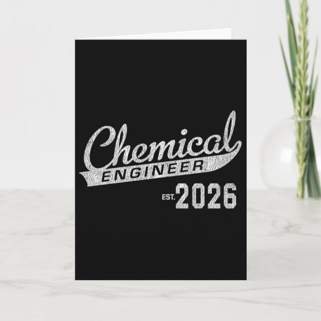 Chemical Engineer Graduation 2026 Premium Tri-blen Card (Front)