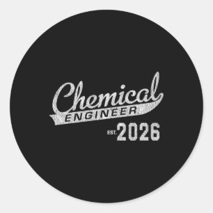 Chemical Engineer Graduation 2026 Premium Tri-blen Classic Round Sticker