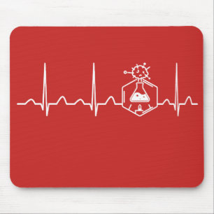 Chemical Engineer Heartbeat Mouse Pad
