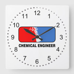 Chemical Engineer League Square Wall Clock