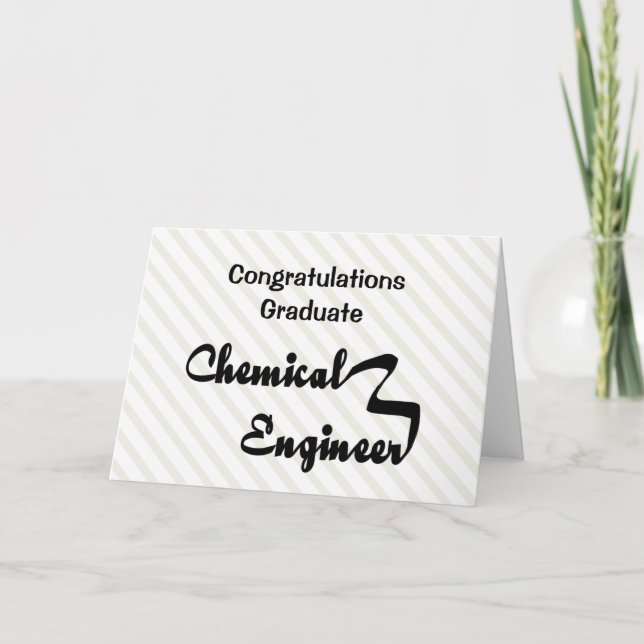 Chemical Engineer Ribbon Graduation Card (Front)