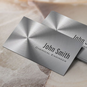 Chemical Engineer Stainless Steel Metallic Business Card