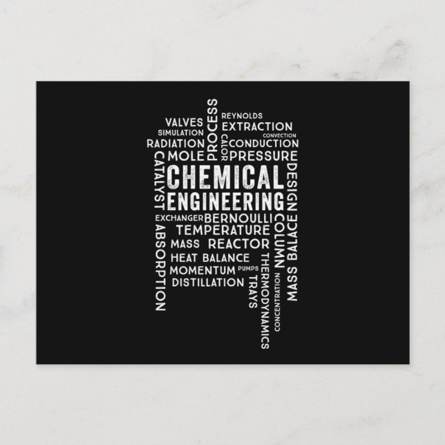 Chemical Engineering Graphic Chemical Engineering  Postcard (Front)
