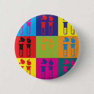 Chemical Engineering Pop Art 6 Cm Round Badge