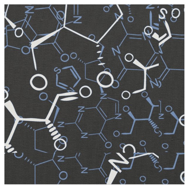 Chemical Formula Chemistry Gifts Fabric (Close Up)