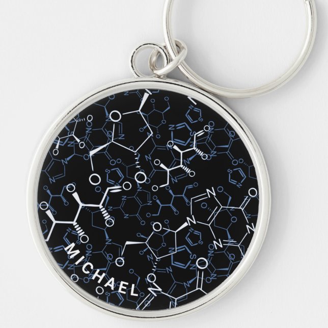Chemical Formula Chemistry Gifts Personalised Key Ring (Front)