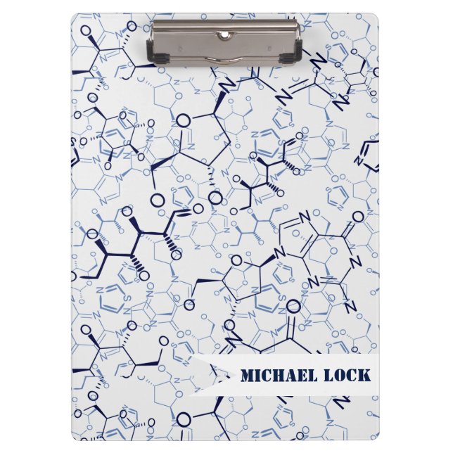 Chemical Formula Chemistry Personalised Gifts Clipboard (Front)