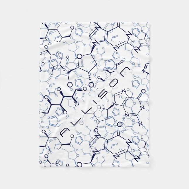 Chemical Formula Chemistry Personalised Gifts Fleece Blanket (Front)