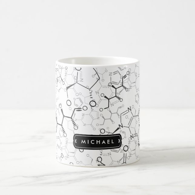 Chemical Formula Pattern Chemistry Teacher Student Coffee Mug (Center)