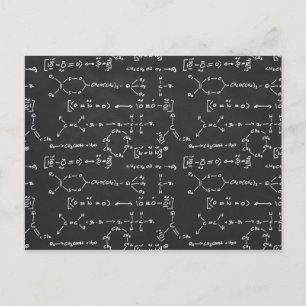 Chemical formula writing postcard