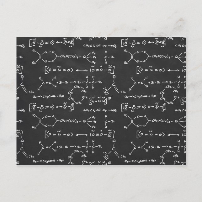 Chemical formula writing postcard (Front)