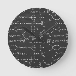 Chemical formula writing round clock