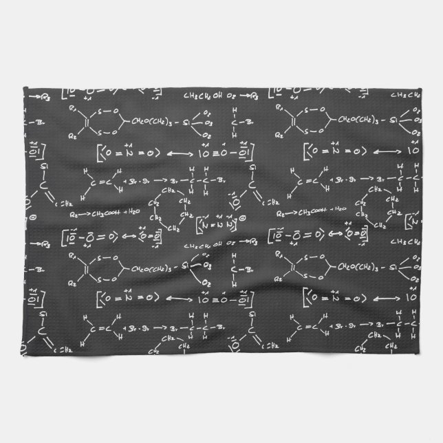 Chemical formula writing tea towel (Horizontal)