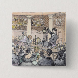 Chemical Lectures, c.1809 15 Cm Square Badge