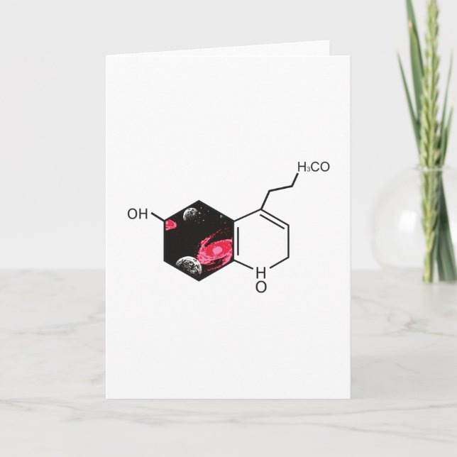 Chemical molecule with outer space view card (Front)