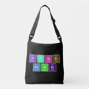 Chemical periodic table of elements: FlOWEr PoWEr Crossbody Bag