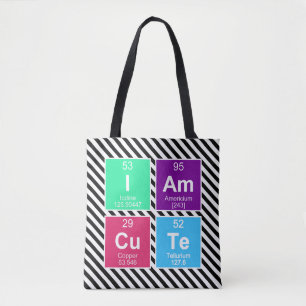 Chemical periodic table of elements: IAm CuTe Tote Bag