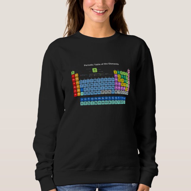 Chemical Periodic Table Of Elements Novelty Graphi Sweatshirt (Front)
