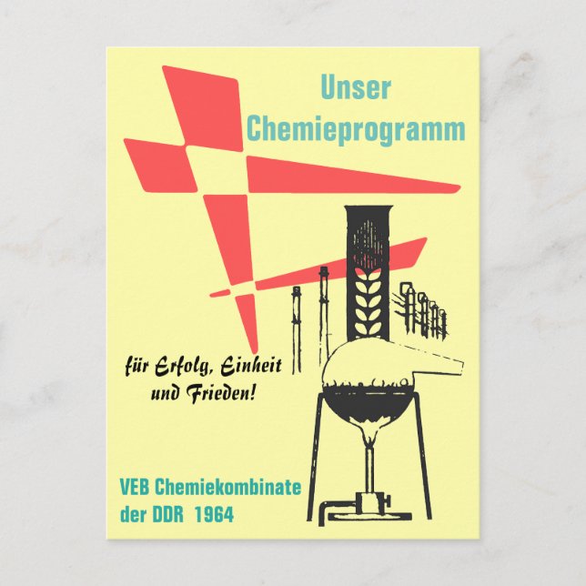 Chemie Werbedesign/Plakatdesign DDR 60er. Postcard (Front)