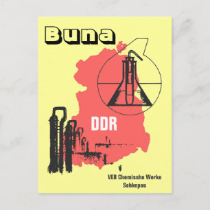 Chemiereklamedesign DDR Postcard