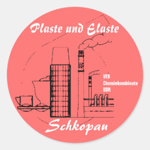 Chemiewerbedesign DDR Classic Round Sticker