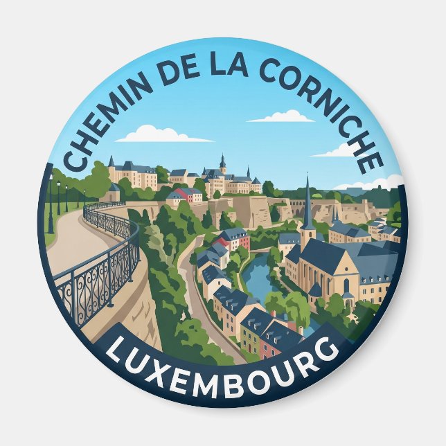 Chemin de la Corniche Luxembourg Magnet (Front)