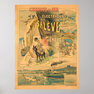 Chemins de Fer Electrique du Saleve Vintage Travel Poster