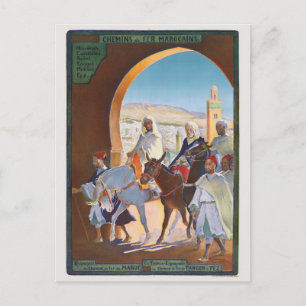 Chemins de fer Marocains Morocco Vintage Poster 19 Postcard