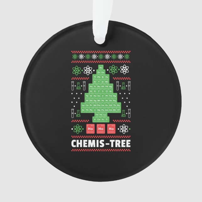 Chemis-Tree Christmas Tree With Chemistry Ornament (Front)