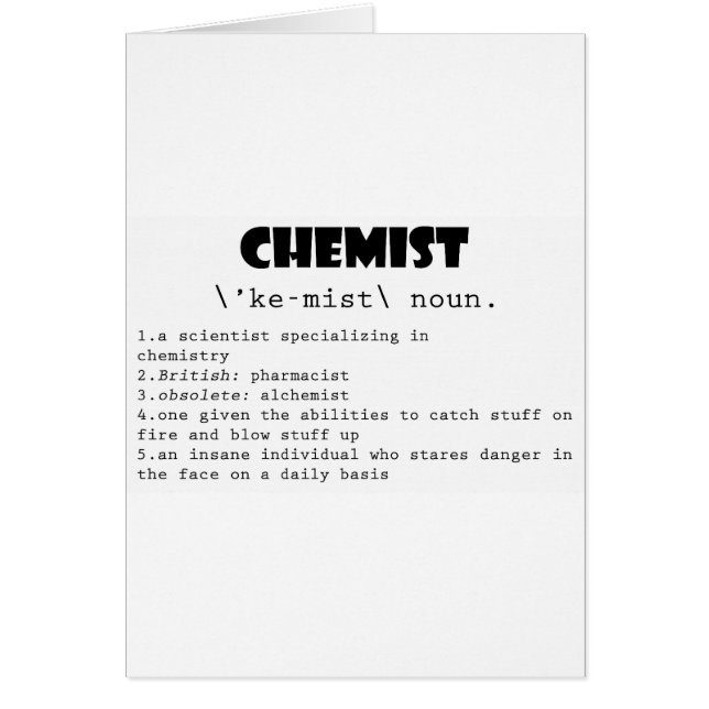 Chemist Definition (Front)