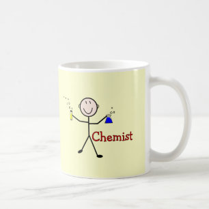 Chemist Gifts-Stick Person With Test Tubes Coffee Mug