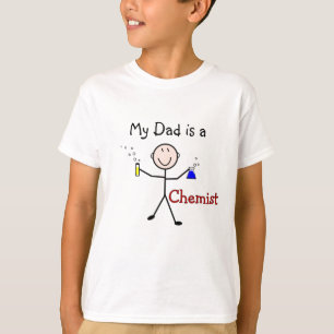 Chemist Gifts-Stick Person With Test Tubes T-Shirt