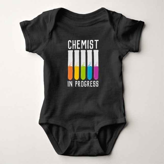 Chemist In Progress Test Tube Baby Bodysuit (Front)