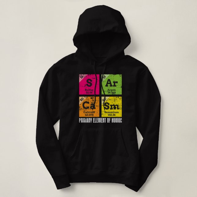 Chemist Job Witty Smart Pessimist Dark Humour Chem Hoodie (Design Front)