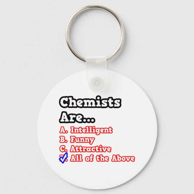 Chemist Quiz...Joke Key Ring (Front)