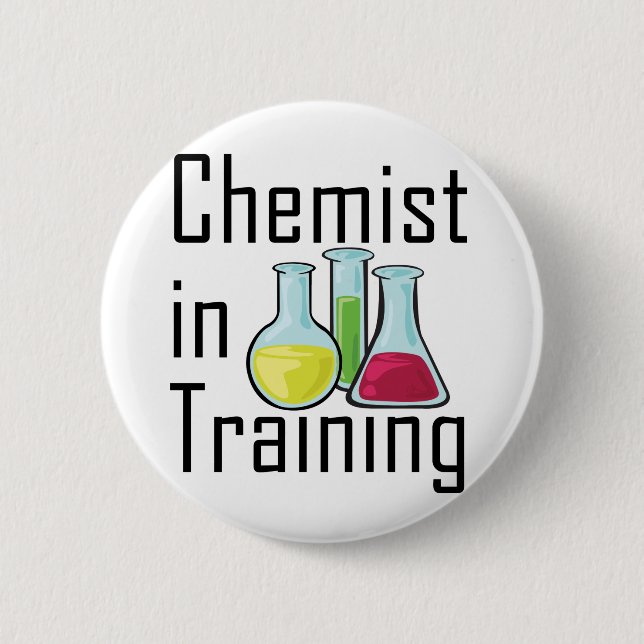 Chemist student chemistry kid 6 cm round badge (Front)