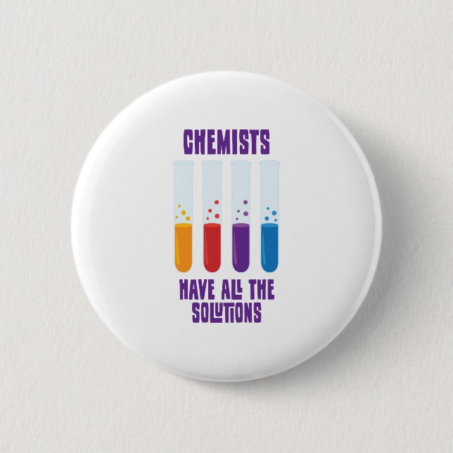 Chemist Test Tube 6 Cm Round Badge (Front)