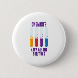 Chemist Test Tube 6 Cm Round Badge