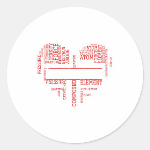 Chemist Valentines Day Gift Science Chemistry Classic Round Sticker