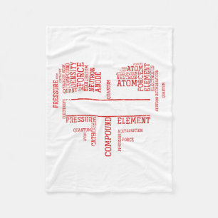 Chemist Valentines Day Gift Science Chemistry  Fleece Blanket