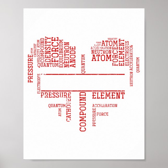 Chemist Valentines Day Gift Science Chemistry  Poster (Front)