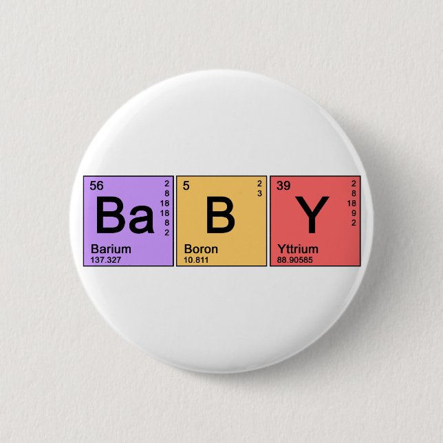 Chemistry Baby 6 Cm Round Badge (Front)