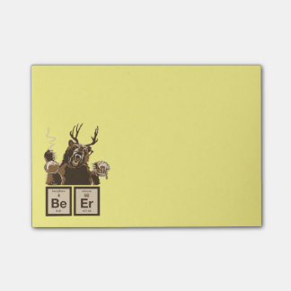 Chemistry bear discovered beer post-it notes