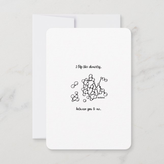Chemistry Between Us, I Love You - Flat Card (Front)