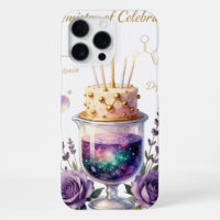 Chemistry Birthday Celebration Flask and Floral Ca