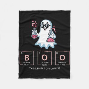 Chemistry Boo The Element Of Surprise Cute Chemist Fleece Blanket