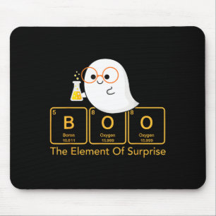 Chemistry Boo The Element of Surprise Cute Chemist Mouse Pad