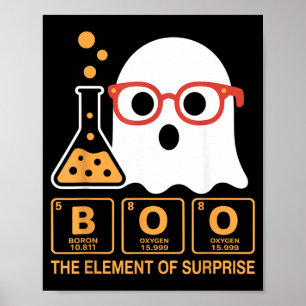 Chemistry Boo The Element of Surprise Cute Chemist Poster