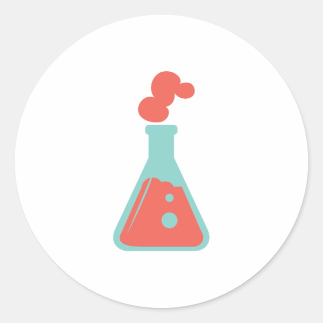 Chemistry Bottle Classic Round Sticker (Front)