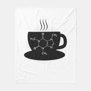 Chemistry Caffeine Molecule Fleece Blanket